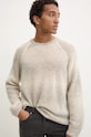 A.P.C. sweter wełniany pull mavericks WPABI.M23396 beżowy AW24