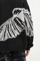 Y-3 cardigan din lână Graphic Knit Cardigan negru IW7485