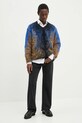Pulover s dodatkom vune Y/Project HAIRY GRADIENT SWEATER mornarsko plava 206SW012