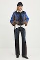 Y/Project wool blend jumper HAIRY GRADIENT SWEATER 206SW012 navy