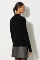 Martine Rose pulover Chenille V-Neck Jumper negru 946YA02008