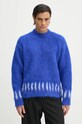Μάλλινο πουλόβερ Sunnei RTWXKNW005 μπλε AW24