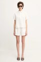 Lněné kraťasy Samsoe Samsoe MAREN F23900001 bílá