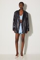Хлопковые юбка-штаны adidas Originals Skort 80s JC6171 голубой AW24