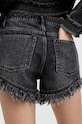 AllSaints pantaloni scurti din bumbac ASTRID FRAY negru W036EA