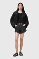 Джинсові бавовняні шорти AllSaints ASTRID FRAY бавовна чорний W036EA