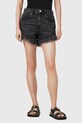 Джинсові бавовняні шорти AllSaints ASTRID FRAY W036EA чорний AW25