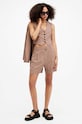 Шорты с примесью льна AllSaints DERI LYN коричневый WT027Y