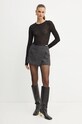 Patrizia Pepe pantaloni scurti din lana 2P1636.A485 gri AW24