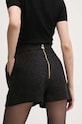 Odzież Elisabetta Franchi szorty z domieszką wełny SH00947E2 czarny