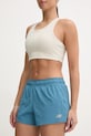 Bežecké šortky New Balance s elastanom tyrkysová WS41286TEI