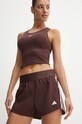 adidas Performance pantaloni scurți de antrenament Hyperglam panza maro IX3224