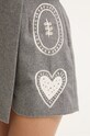 Kalhotová sukně s příměsí vlny Never Fully Dressed Midnight Romance Skort šedá NFDSK355