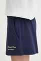 Sporty & Rich cotton shorts Faubourg Disco navy SH037517619BL32