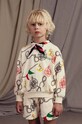 Детские хлопковые шорты Mini Rodini Nautical узор бежевый 2463011000