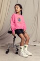 Дитячі бавовняні шорти Mini Rodini Draped візерунок чорний 2463011299