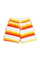 Παιδικό βαμβακερό σορτς Mini Rodini Stripe 2463011800 πορτοκαλί AW24