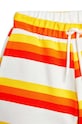 Παιδικό βαμβακερό σορτς Mini Rodini Stripe πορτοκαλί 2463011800