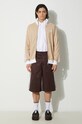 adidas Originals pantaloncini in cotone 80s 3-Stripes 11IN Bermuda JC6524 marrone AW24