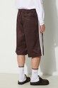 Abbigliamento adidas Originals pantaloncini in cotone 80s 3-Stripes 11IN Bermuda JC6524 marrone