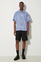 Carhartt WIP linen blend shorts Walter Single Knee Short I033583.8902 black AW24