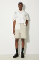 Carhartt WIP linen blend shorts Walter Single Knee Short I033583.502 beige AW24