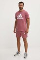 Бавовняні шорти adidas Essentials JG8492 рожевий AW24