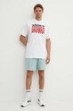 adidas Originals pantaloni scurti din bumbac IY2241 turcoaz AW24
