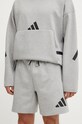 adidas pantaloncini ZNE melange grigio JJ4892