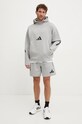 adidas pantaloncini ZNE JJ4892 grigio AW24