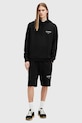AllSaints pantaloni scurti din bumbac UNDRGRND SWEATSHORT bumbac negru M002TC
