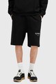 Бавовняні шорти AllSaints UNDRGRND SWEATSHORT M002TC чорний SS25