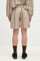 Odzież PLEASURES szorty bawełniane Stitch Shorts P24F053 beżowy