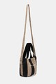 Samsoe Samsoe borsa a mano in cotone SAFRINKA F24200050 nero AW25