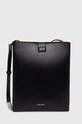 Calvin Klein torebka skórzana skóra licowa czarny K60K612649
