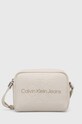 Τσάντα Calvin Klein Jeans απομίμηση λείου δέρματος μπεζ K60K612220