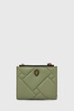 Kurt Geiger London portacarte in pelle KENSINGTON PUFF MN PURSE semplice verde 2710876109