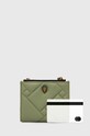 Kurt Geiger London portacarte in pelle KENSINGTON PUFF MN PURSE 2710876109 verde