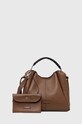 Kožna torba Gianni Chiarini ERA bez uzorka smeđa BS.10810.TKLSD