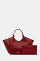 Dkny torebka PAULA COMMUTER TOTE mieści A4 czerwony R42BAE48