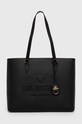 Love Moschino borsa a mano in pelle pelle fiore nero JC4114PP1L