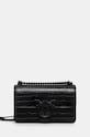 Kožená kabelka Pinko nášivka černá 100074.A1SY