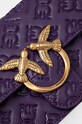 Шкіряна сумочка Pinko фіолетовий 100074.A1YB