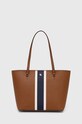 Kožená kabelka Lauren Ralph Lauren usňová koža hnedá 431934895