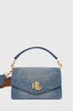 Lauren Ralph Lauren torebka skóra licowa niebieski 431947898