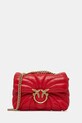 Pinko torebka skórzana nie mieści A4 czerwony 100039.A1EX