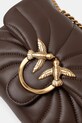 Kožená kabelka Pinko hnědá 100039.A1EX