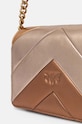 Kožená kabelka Pinko zlatá 100067.A1YA