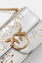 Pinko borsa a mano in pelle argento 100074.A1YW