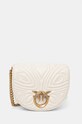 Kožená kabelka Pinko nášivka bílá 101969.A1Y8